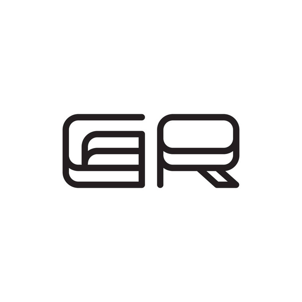 gr initial letter vector logo icon - Vector, Image
