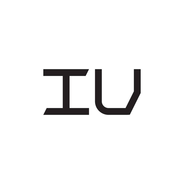 iu eerste letter vector logo pictogram - Vector, afbeelding
