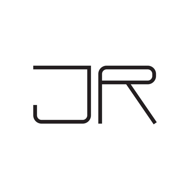 jr initial letter vector logo icon - Vector, Image