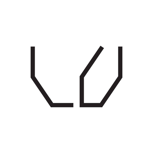 lu Anfangsbuchstabe Vektor Logo-Symbol - Vektor, Bild