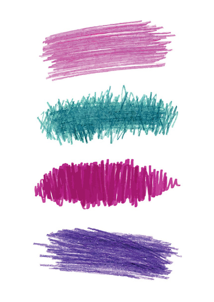 Série de traits de crayon de couleur
 - Vecteur, image