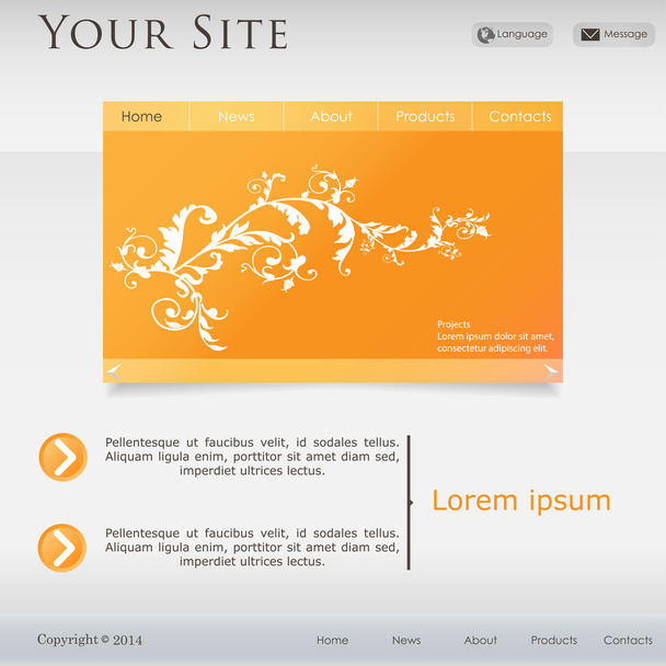 Website template - Vector, imagen