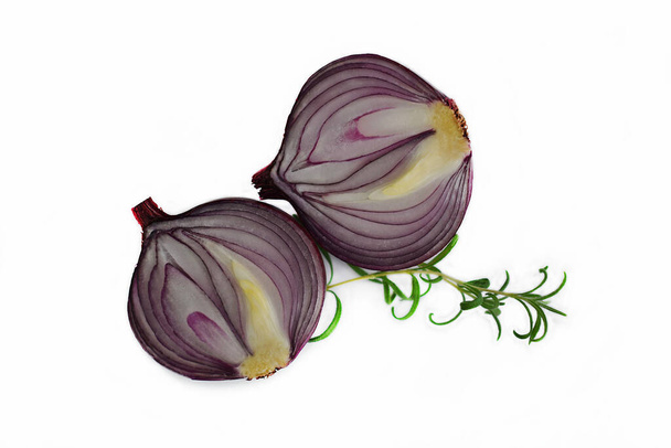 Fresh onions on a white background.Healthy food. - Valokuva, kuva
