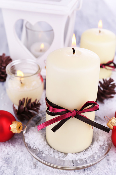 Christmas candles close up - Foto, Bild