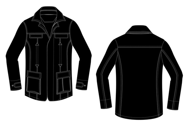 Hand Drawn jacket for men - Wektor, obraz