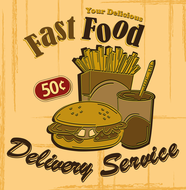 Affiche Fastfood
 - Vecteur, image