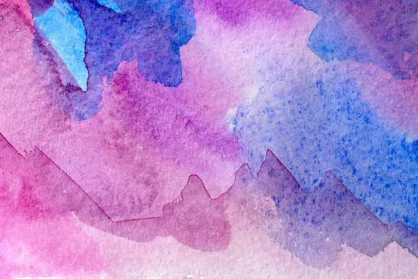 Absztrakt akvarell háttér színes különböző rétegek a papír textúra, rózsaszín kék művészet - Fotó, kép
