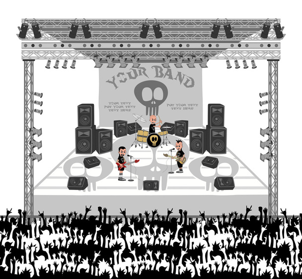 Live show stage band - Vector, Image