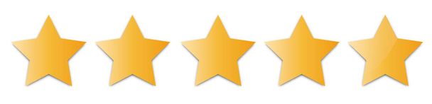 stelle vettoriali d'oro per il cliente produckt rating su sfondo bianco - Vettoriali, immagini
