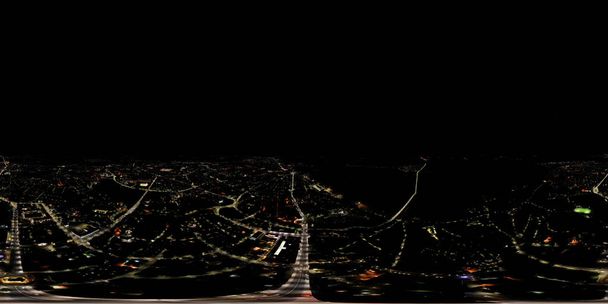 Rusia, Vladimir. Centro de la ciudad panorama. Vista aérea nocturna. Panor - Foto, Imagen