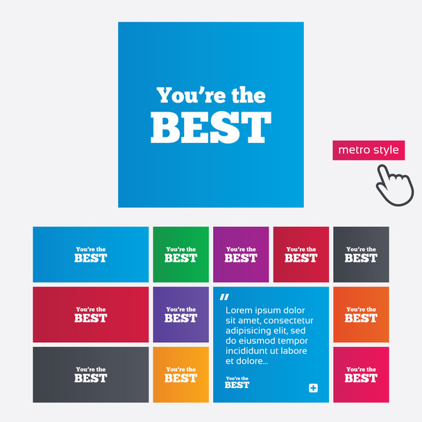 You are the best icon. Customer award symbol. - Фото, изображение