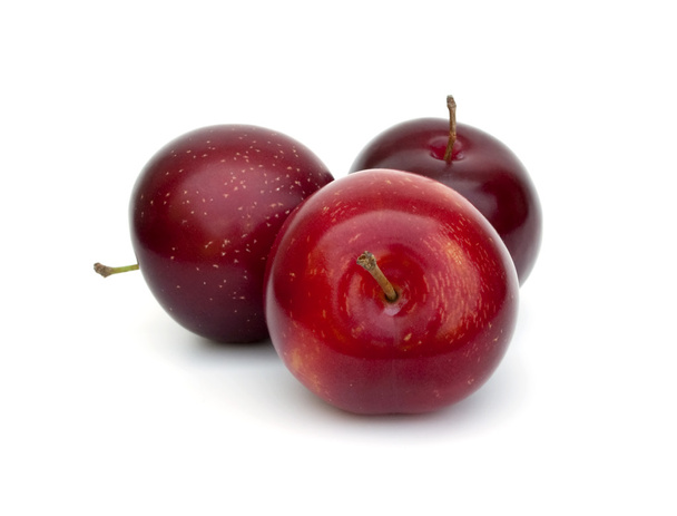 Three fresh ripe plums - Zdjęcie, obraz
