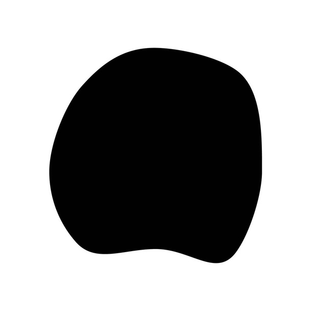 Abstract ink blotch, round liquid blot inkblot shape. Freskle pebble. Deform random smooth vector illustration . - Vector, Image