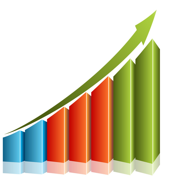 Consistent Growth Chart - Vector, afbeelding