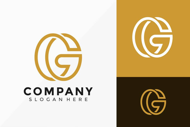 List G Logo Ikona Wektor Projektowanie. Luksusowy, prosty, minimalny i elegancki wzór logo Wektor ilustracji szablon - Wektor, obraz