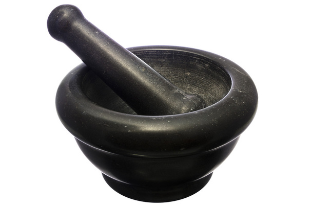 Pestle and mortar isolated over white - Photo, Image