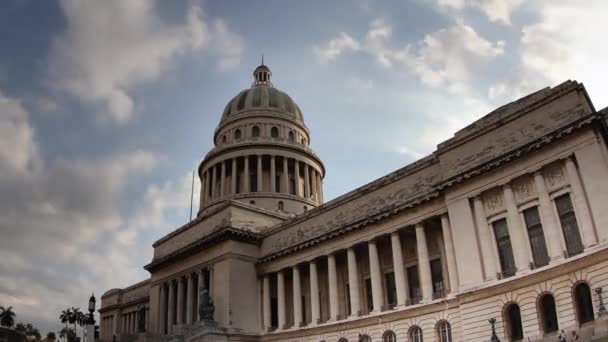 Havana Küba 'daki Capitolio binasının döngüsel zamanlaması - Video, Çekim