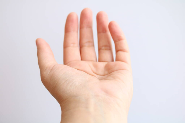 The palm of the hand is extended forward - Fotoğraf, Görsel