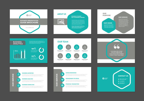 Business Παρουσίαση Οδηγός Σχεδίασης Φυλλάδιο ή Powerpoint Slide Πρότυπο ή Οδηγός Πωλήσεων Slider - Διάνυσμα, εικόνα
