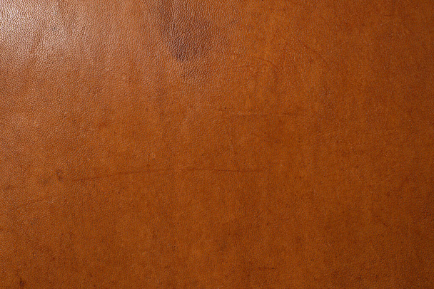 grunge leather background, tough genuine camel leather - Photo, Image