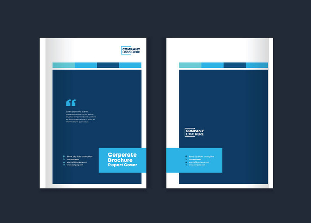 Zakelijke Brochure Cover Ontwerp of Jaarverslag en Bedrijfsprofiel Cover of Brochure en Catalogus Cover - Vector, afbeelding
