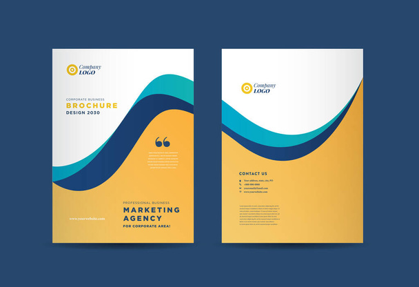 Business Brochure Cover Design or Annual Report and Company Profile Cover or Booklet and Catalog Cover - Vektor, obrázek