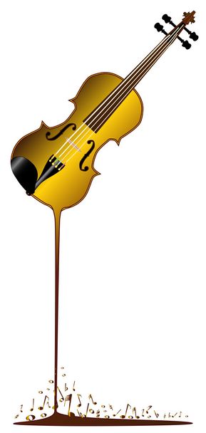 液体ヴァイオリン - ベクター画像