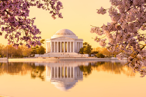 아름 다운 새벽 제퍼슨 기념관 - Фото, зображення