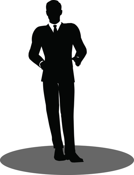 business people standing silhouette - Vector, Image