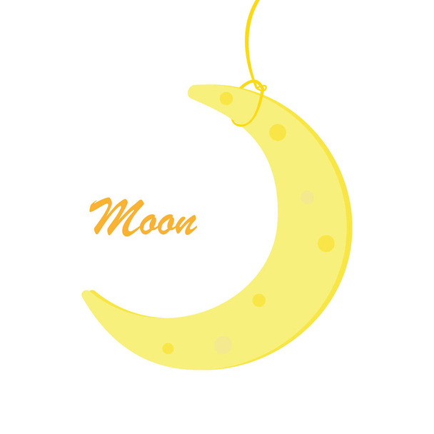 иллюстрация луны с желтым цветом - Вектор,изображение