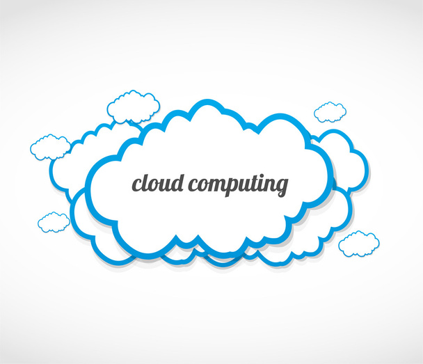 Concepto de computación en nube - Vector, Imagen