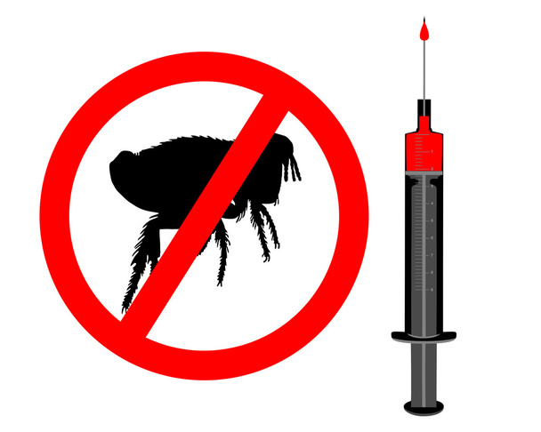 Inoculation against fleas - Vector, Image