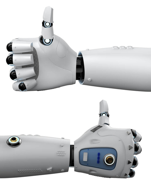 3d renderizado mano robot aislado sobre fondo blanco - Foto, imagen
