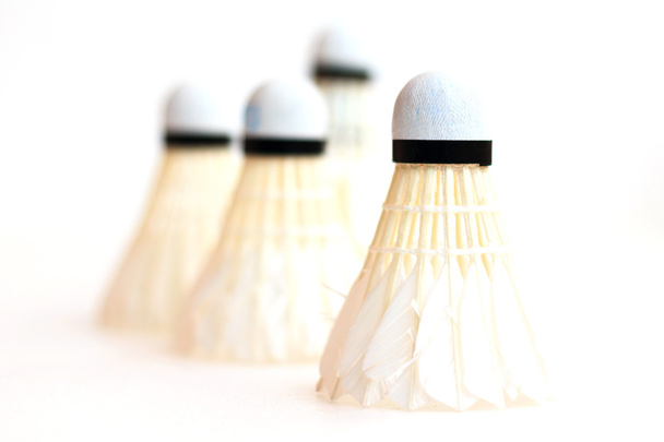 Badminton shuttlecock isolated on white background - Foto, Imagem