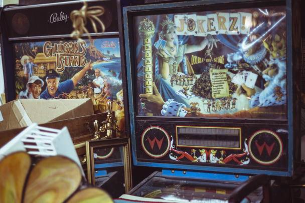 Vintage arcarde game machines - Fotoğraf, Görsel