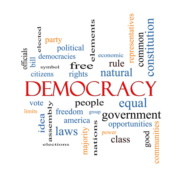 Democracy Word Cloud Concept - Photo, Image