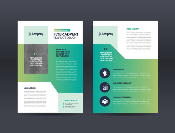 Corporate Business Flyer Ontwerp of Handout en folder ontwerp of Marketing sheet Brochure Ontwerp - Vector, afbeelding