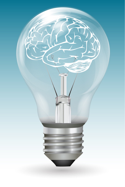 Мозок в електричній лампі
 - Фото, зображення