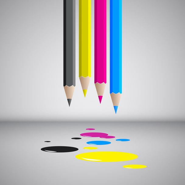 Lápices de colores
 - Vector, imagen