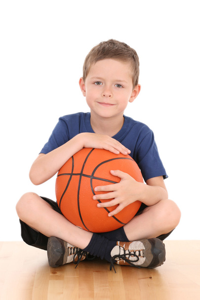 Boy with basketball - Фото, зображення