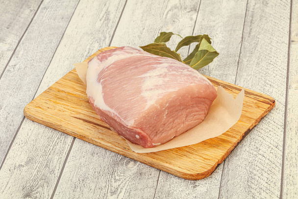 生の豚肉料理の準備 - 写真・画像
