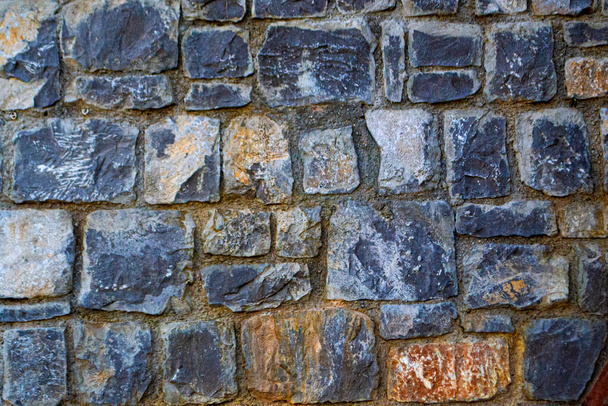 Textur einer Steinmauer. Alte Burg Steinmauer Textur Hintergrund. - Foto, Bild