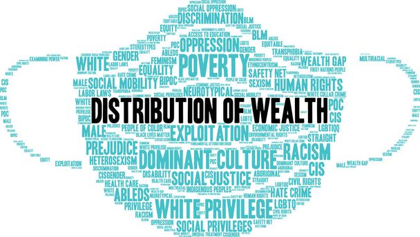 Distribuição de riqueza em um fundo branco.  - Vetor, Imagem