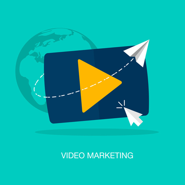 vektor modern video marketing koncepciója - Vektor, kép