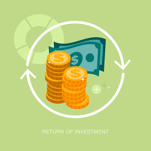Modern return of investment concept - Vector, Image