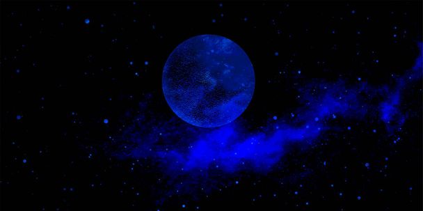 Luna llena aislada sobre fondo oscuro. Vector mágico - Vector, imagen