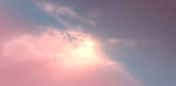 Parlak Mavi Gökyüzü Arkaplanı. Gerçekçi Vektör Güzel Bulutlar - Vektör, Görsel