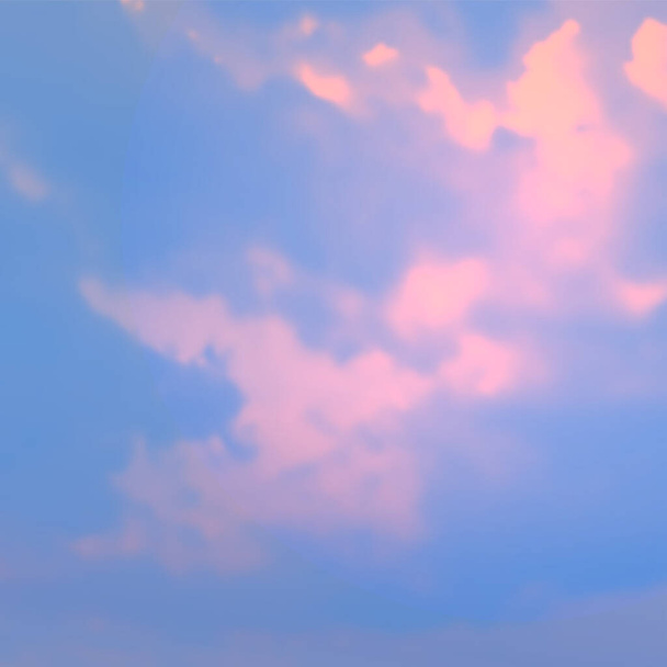Contemporâneo abstrato Gradiente céu fundo. Nuvens realistas coloridas vívidas do vetor - Vetor, Imagem