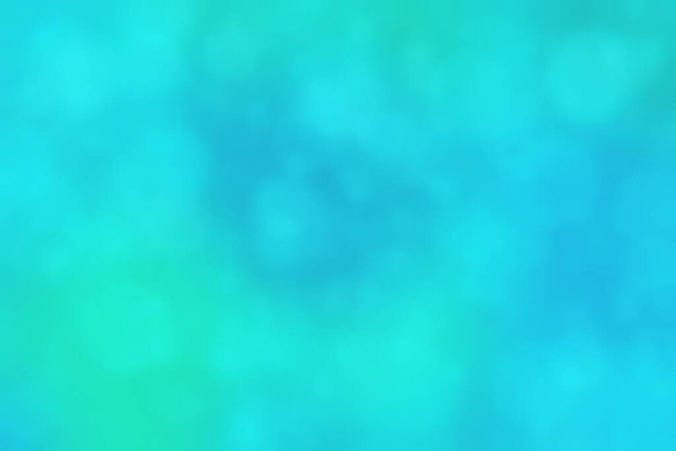 turquoise abstrait fond déconcentré avec forme de cercle bokeh taches - Photo, image