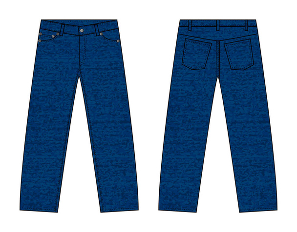 Векторная иллюстрация узких джинсовых брюк - Вектор,изображение